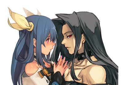 Anime guilty gear xrd xx dizzy testament x couple girls Playmat Game Mat Desk