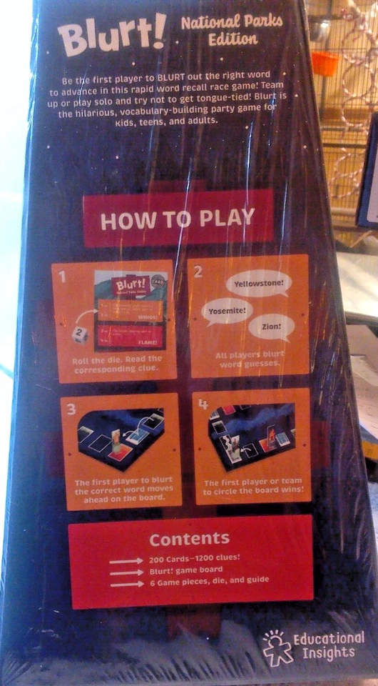 "Blurt!", National Parks Edition, A Word Race Game, New in Box, Ages 7 & up - Image 2 of 4