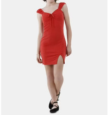 No Boundaries Womens Bodycon Knit Dress Flame Red Size XL NWT