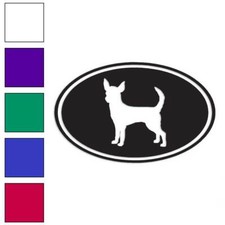 Chihuahua Oval Dog, Vinyl Decal Sticker, Multiple Colors  Sizes 3647