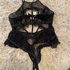 Ann Summers Lace Crotchless Bodysuit Size Medium -12/14