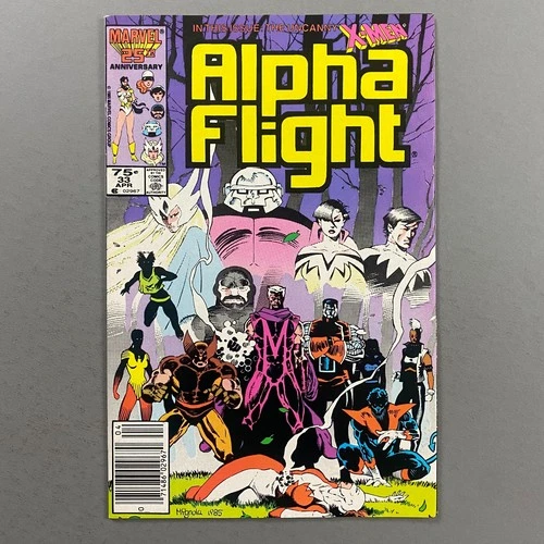 ALPHA FLIGHT 33 NEWSSTAND 1ST APPEARANCE LADY DEATHSTRIKE (1986, MARVEL)