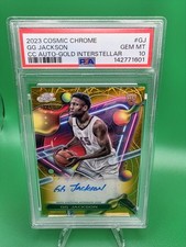 2023-24 Topps Chrome Cosmic GG Jackson Rookie Gold Interstellar Auto PSA 10 /50