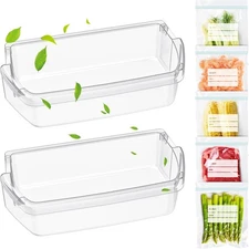 New 2PACK W10803530 Refrigerator Door Shelf Fors Fridge Door Bin WRT311FZDB01
