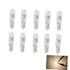 T5 Car Wedge Light, 12V 1.2W Miniature Bright Auto Dashboard 10 PCS White T5
