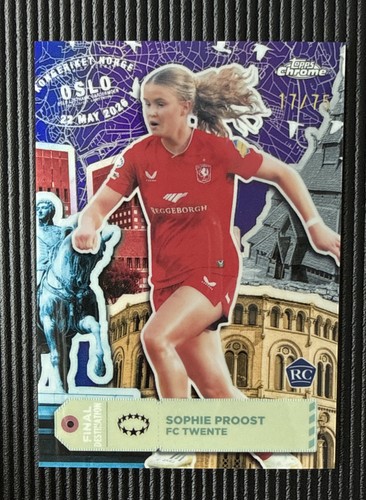 2025-26 Topps Chrome UEFA Women's SOPHIE PROOST Final Destination RC Purple /75