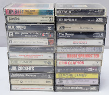 1970's Folk Rock Cassette Tape Lot Neil Young CSN Led Zeppeiin Clapton Santana 