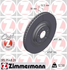 2x ZIMMERMANN Bremsscheibe COAT Z 285.3548.20 für HYUNDAI i30 FASTBACK PDE PDEN