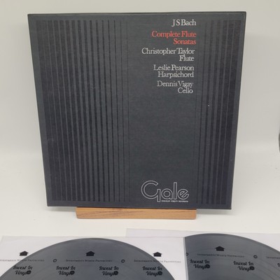 JS Bach Complete Flute Sonatas Gale 2 LP Box Set Mint Christopher Taylor Leslie