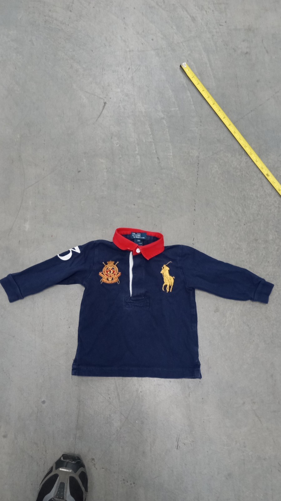 Polo Rugby Ralph Lauren bambino ragazzo Big Pony #3 manica lunga taglia
