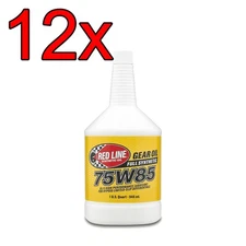 [Case of 12] Red Line Full Synthetic GL5 75W-85 Gear Differential Oil 1 Quart