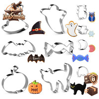 Ausstechformen Set 10 StüCk Edelstahl Halloween Keksausstecher KüRbis Geist