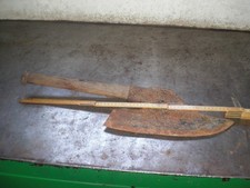 altes Breitbeil Axt Hacke Behaubeil / geschmiedet Schmiedemarken antik