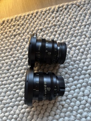 Thypoch Simera-C 28mm + 50mm T1.5 Cine Lens (M Mount) w/95mm Fronts
