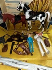 Vintage Marx Johnny West figures with Boxes and Accessories