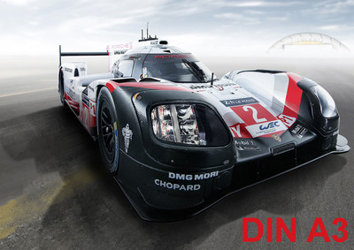 Cult Car Art Porsche 919 Winner 24h Le Mans 2017  ART-PRINT DIN A3
