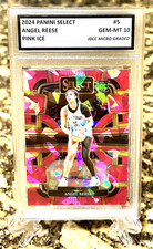 ANGEL REESE 2024 PANINI SELECT PRIZM Pink Ice Graded GEM-MT 10 ROOKIE #5. COA!