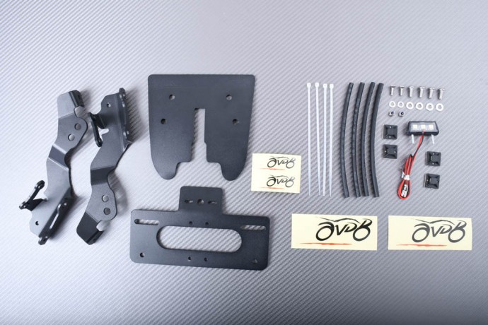 Support de plaque Triumph Speed Triple 1050 S en alu noir pour modèles 2016 à 2020