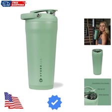 24 oz New Stainless Steel Shaker   Insulated, Leakproof, BPA-Free with Silent...