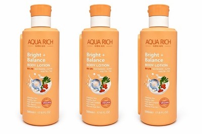 Aqua Rich Bright Balance Body Lotion 500ml Niacinamide Hydrating 3PCS