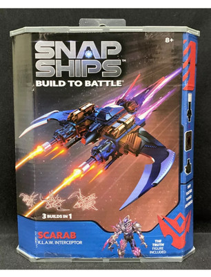 Snap Ships Scarab K.L.A.W 3 in 1 Interceptor Build 2 Battle With ''the Truth'' Fig