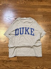 Vintage Duke Blue Devils Spellout T-Shirt Gray Made in USA Sportex Large