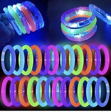 60 Pcs Glow In The Dark Bracelets, 6 Colors LED Bracelets Bulk Party Supplies...