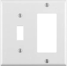 Leviton 2-Gang 1-Toggle 1-Decora/Gfci Device Combination Wallplate, Standard Siz