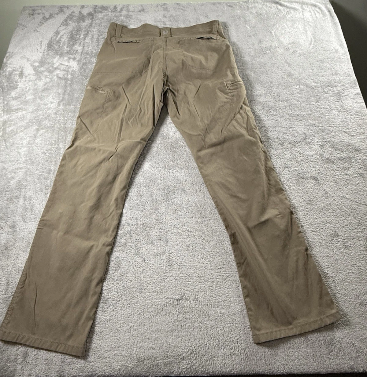 Wrangler Mens 34x30 Brown Lightweight Khaki Outdoor Hiking Fishing Camping