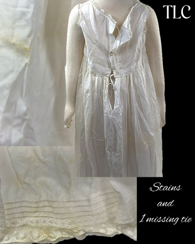 Antique T. Shepherd Girl’s 12-18 Mo Lawn Dress Beautiful Simplicity TLC - Picture 11 of 14