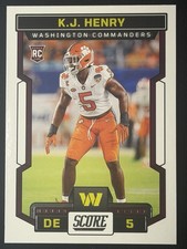 2023 Score K.J. Henry Washington Commanders Rookie Card #393