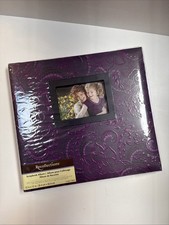 12x12 RECOLLECTIONS SCRAPBOOK ALBUM EGGPLANT 10 CLEAR PROTECTING SHEET PAGES