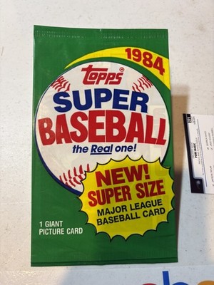 1984 TOPPS SUPER BASEBALL Cal Ripken  SHOWING SEALED PACK 5x7 JUMBO CARD