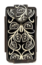 COWBOY RODEO WESTERN LEATHER PHONE CASE, FUNDA VAQUERA DE CUERO