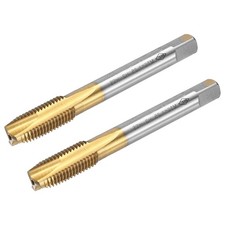 Spiral Point Threading Tap M10 x 1.25 Thread Titanium Coated HSS 2pcs