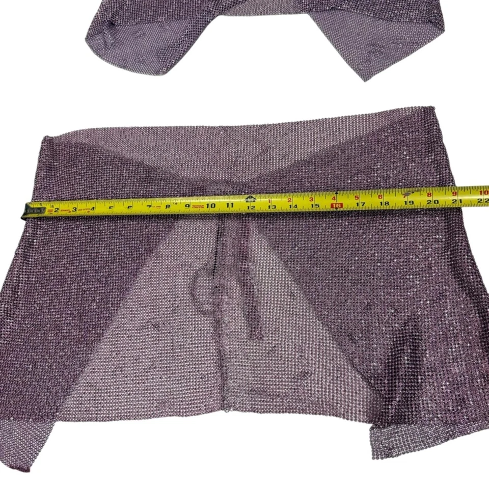 Conjunto de falda de malla metálica Serenity púrpura 3X de moda nueva con etiquetas Foto 3 de 4