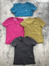 Figs Technical Collection Scrub Shirt Womens XS Multi Color Lot Medical Uniform