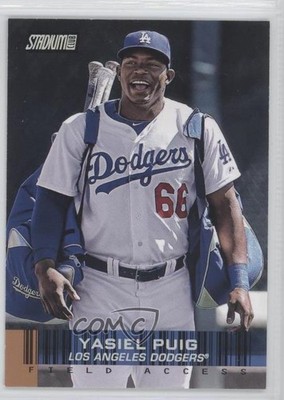 2014 Topps Stadium Club Field Access Rainbow Foil 6/99 Yasiel Puig #FA-15 0a1