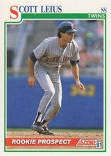 1991 Score #370 Scott Leius ROOKIE CARD Minnesota ID:67181. rookie card picture