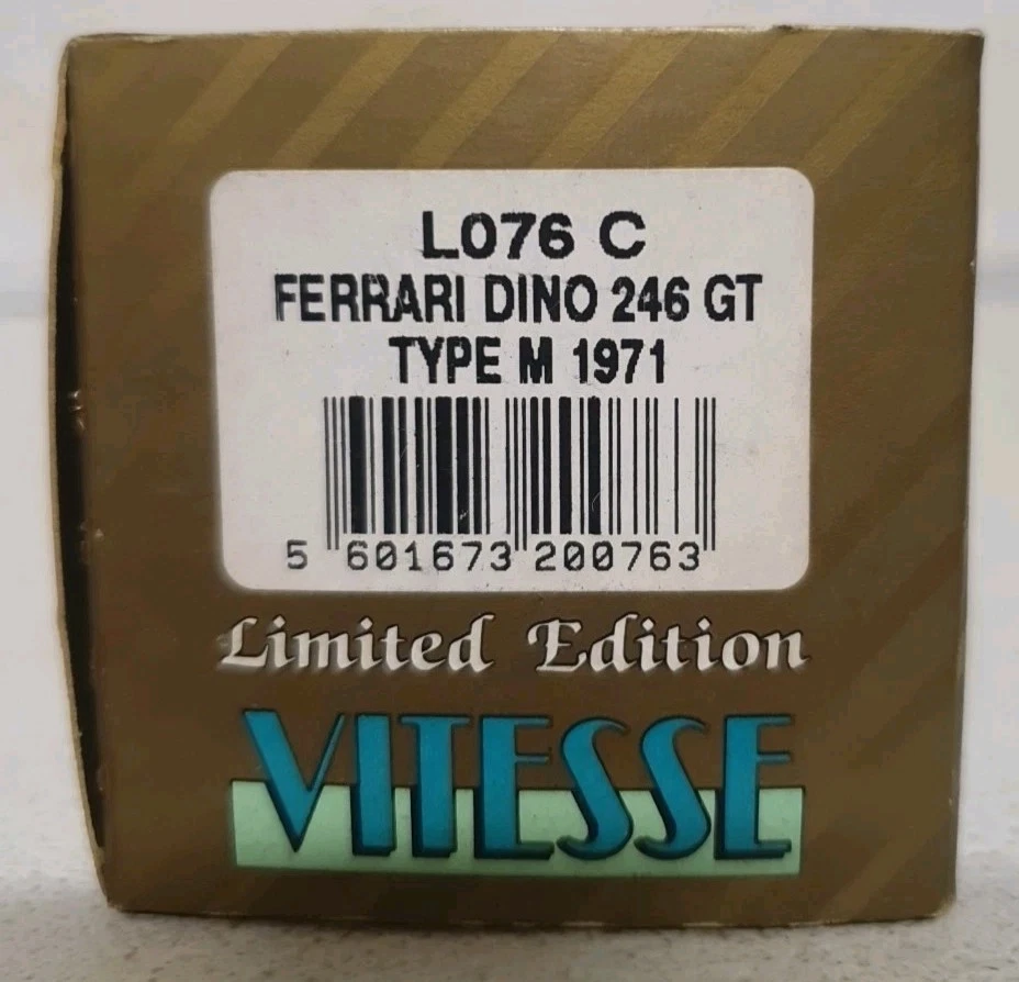 1/43 VITESSE FERRARI DINO 246 GT TYPE M 1971 L076C.RARA.NO BANG BEST PROGETTO K - Immagine 2 di 4