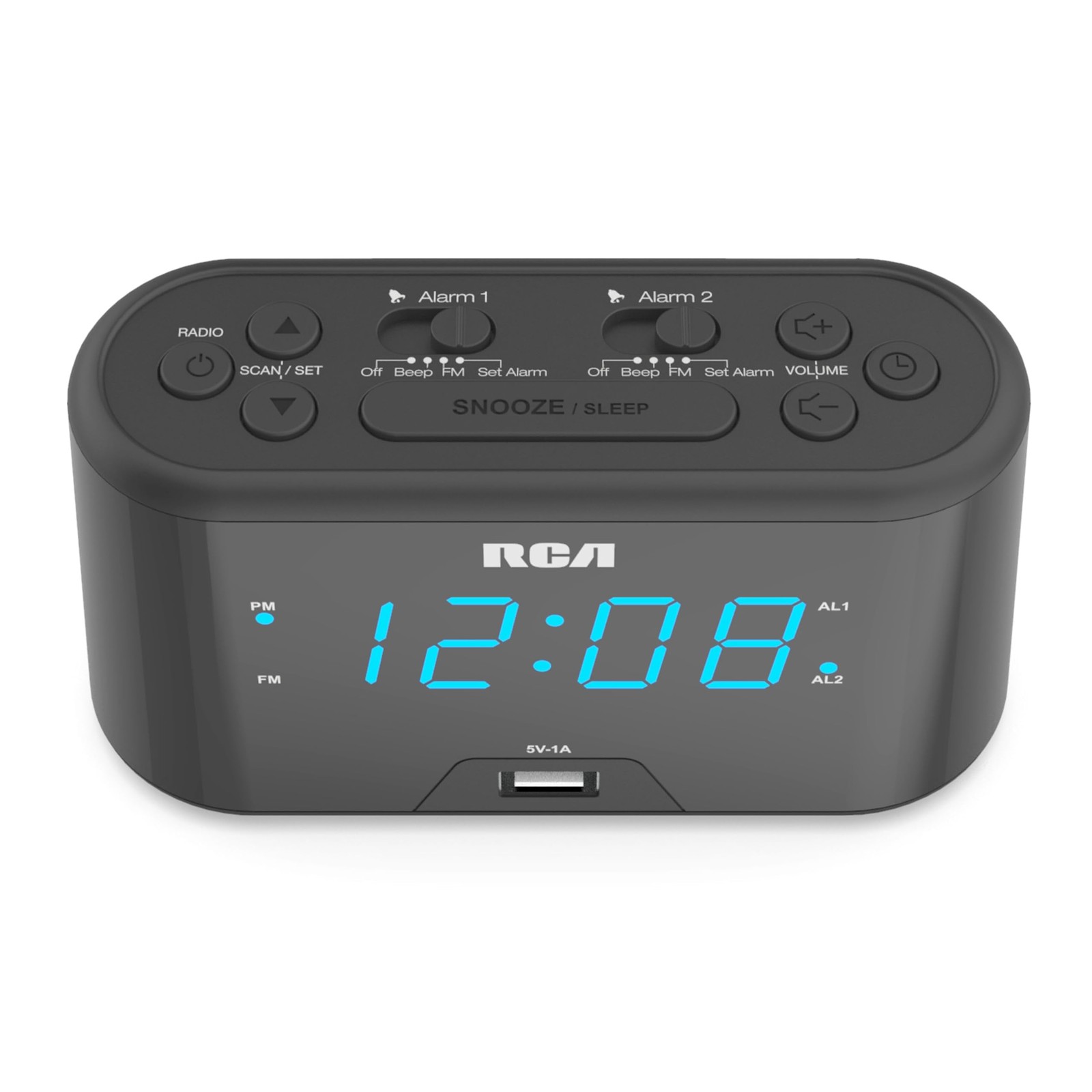 Rca Rc 571 Digital Radio Alarm Clock With Large Numbers And Usb Charging, Rc 571 featured image