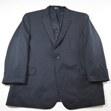 Jos A Bank 50R Navy Blue 100 Wool Gordon Mens Blazer Suit Jacket Sport Coat