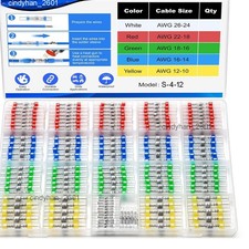 Heat Shrink Solder Wire Connectors Kit Waterproof Seal Butt Terminals