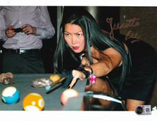 JEANETTE LEE signed (THE BLACK WIDOW) Pool Billiards 8X10 photo BECKETT BY085840