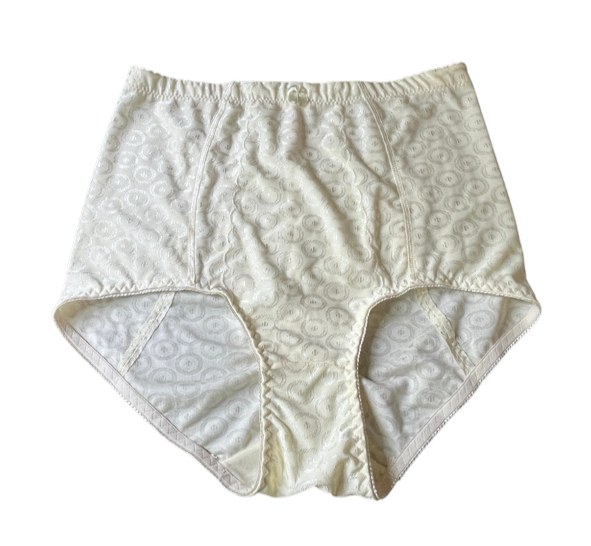 PARRAS MOLDEADORAS CELESTIALES Marfil Estampado Círculo FAJA BRAGAS BRAGAS Control Abdomen Firme 3X