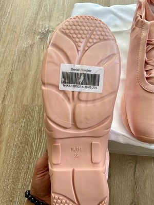 JW PEI Flavia Ballerina Sneakers Pink Satin 8.5 NEW Vegan Leather