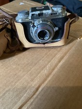 Bolsey B2 Vintage Silver Rangefinder Film Camera w/ Leather Case Filters