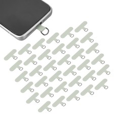 36pcs Phone Tether Tab, Universal t Shape Phone Lanyard Patch, Grey