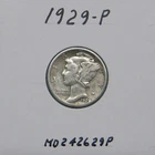 1929-P Mercury dime, 90% silver dime
