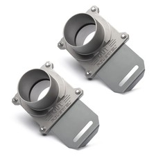 POWERTEC 70325-P2 Blast Gate 2-1/2" w/Anti-Clog  Air Leak Seal Dust Collection